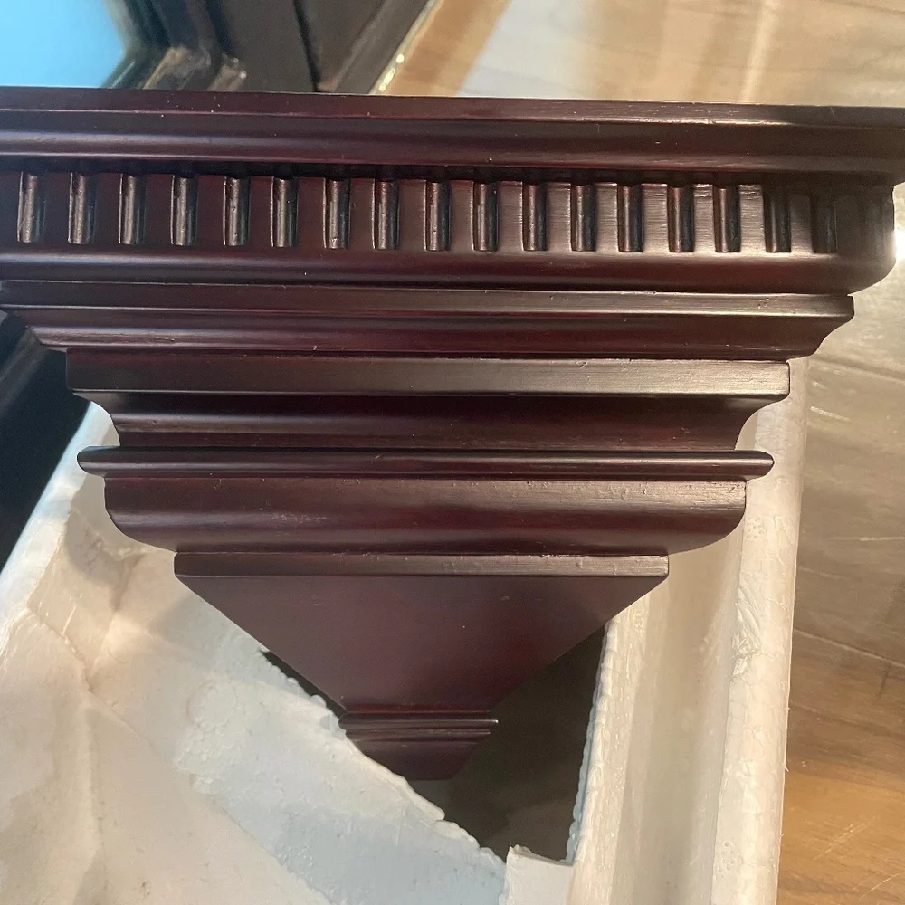 New 2-Piece Wooden Corner Floating Wall Shelving